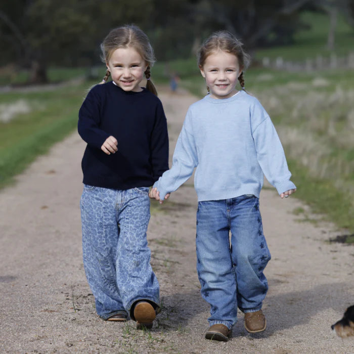 100% Australian Merino Wool Jumper - Navy Blue