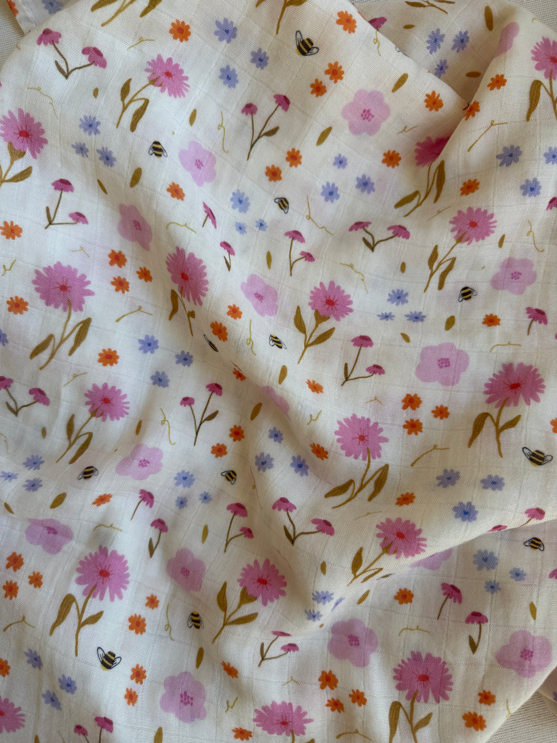 Baby Muslin Swaddle - Spring Posy