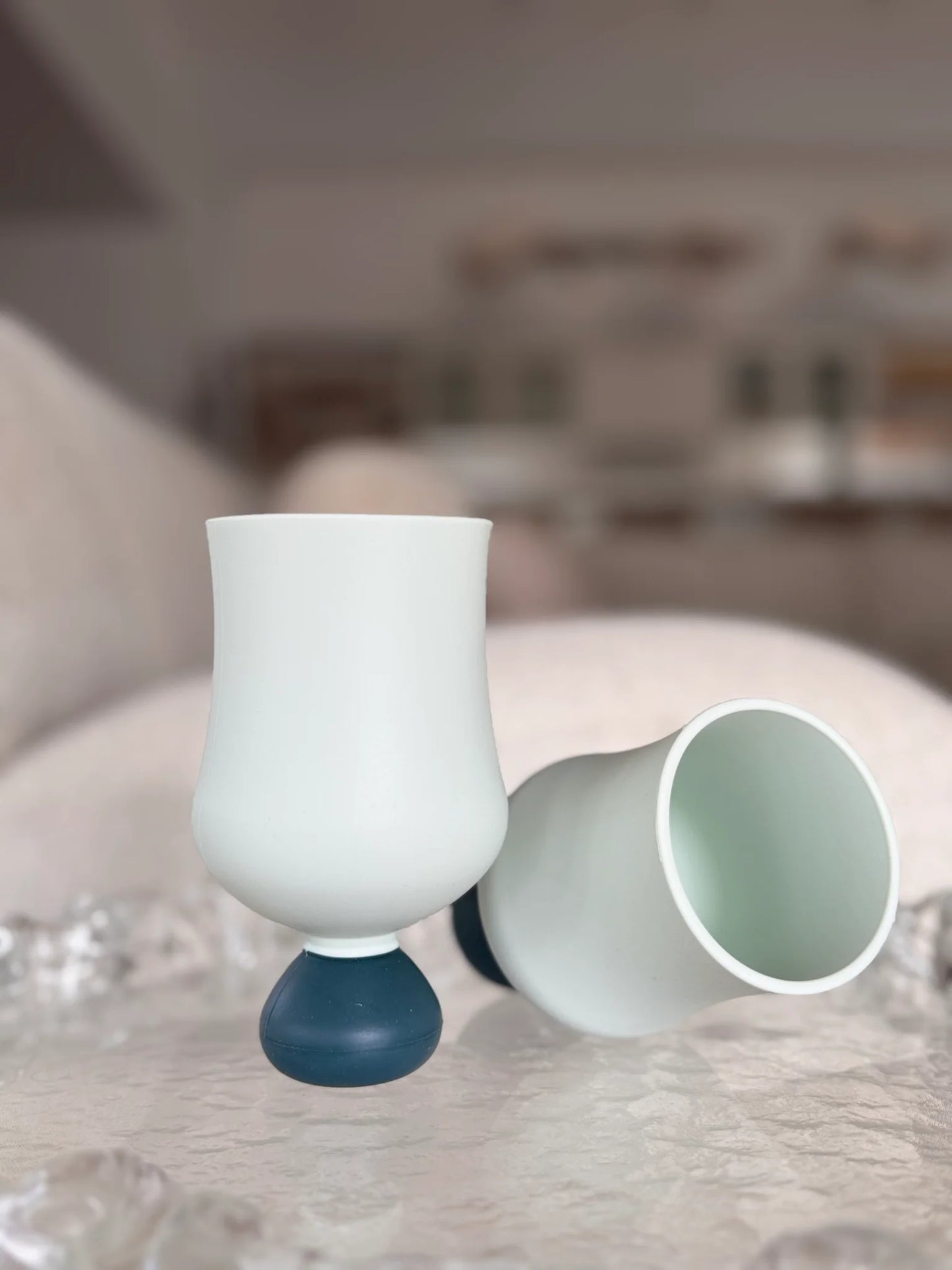 Unbreakable Silicone Bubble Goblet Set - (All Colours)