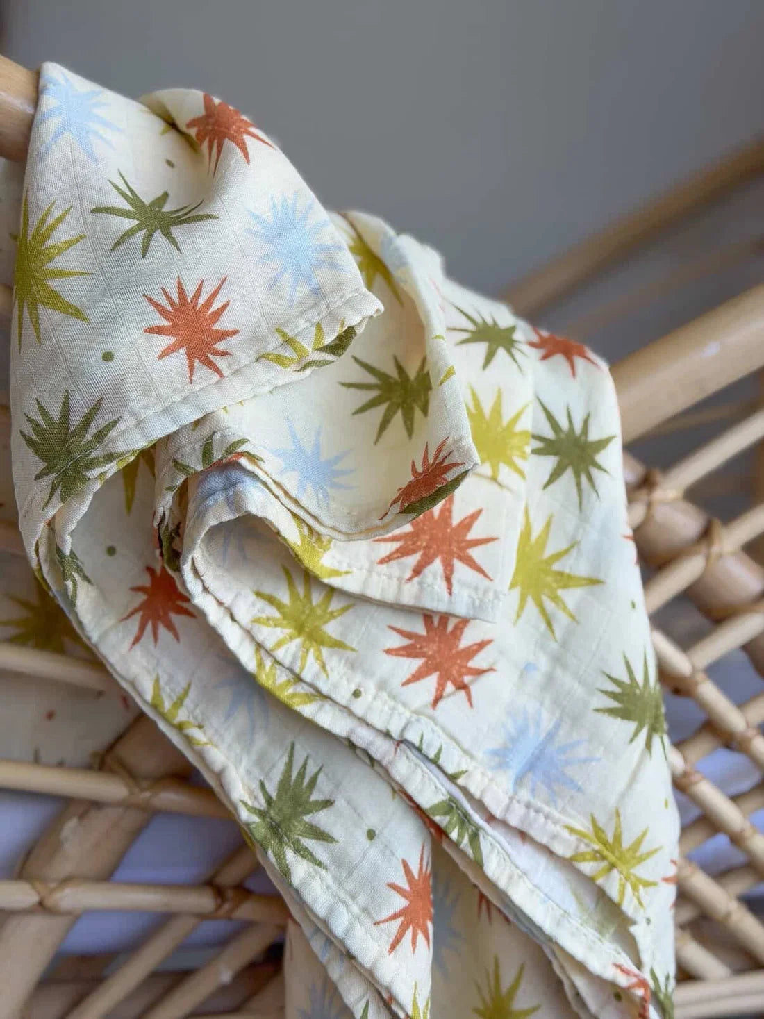 Baby Muslin Swaddle - Retro Skies