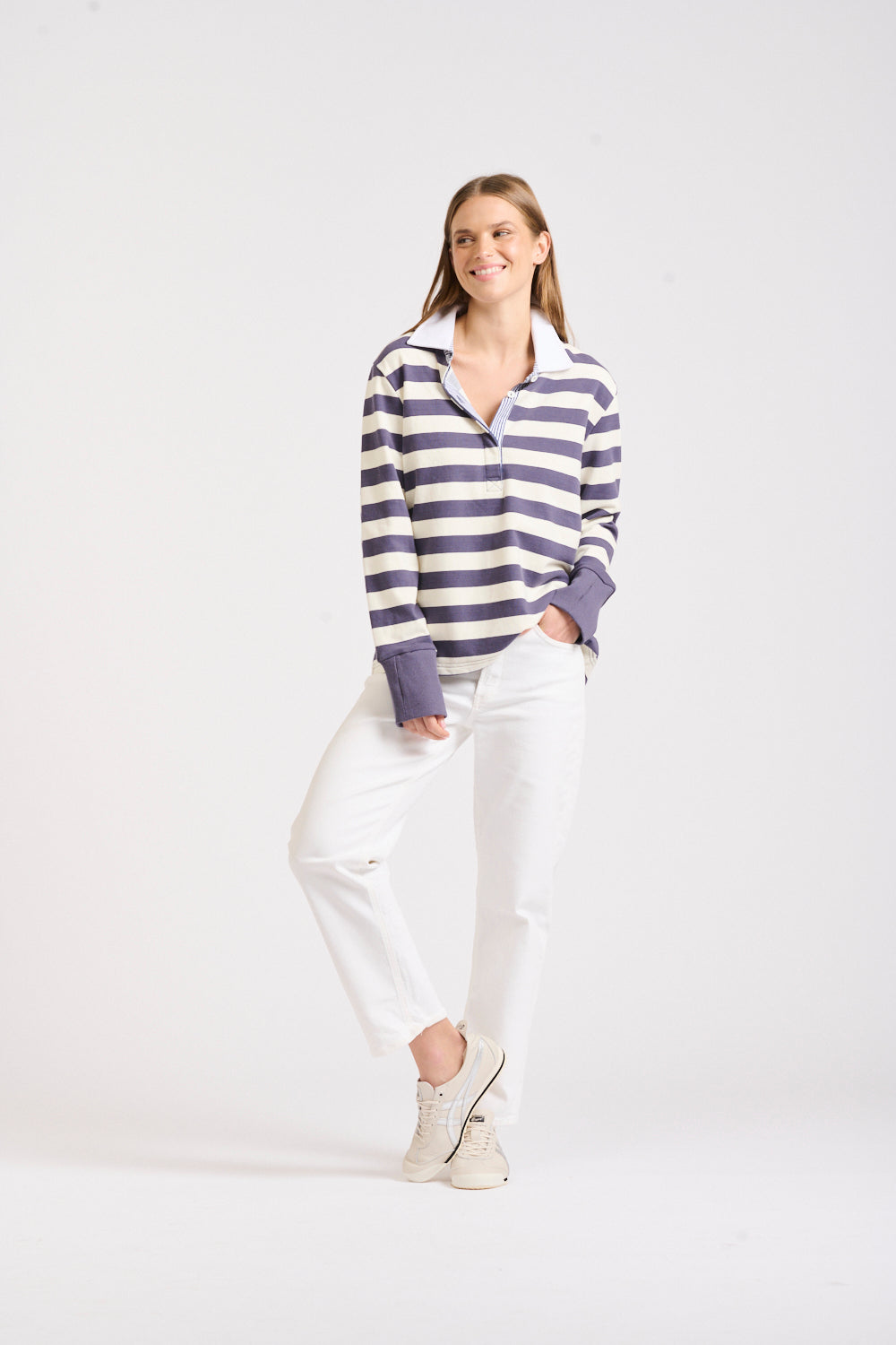 Rugby Cotton Sweatshirt - Old Navy Stripe