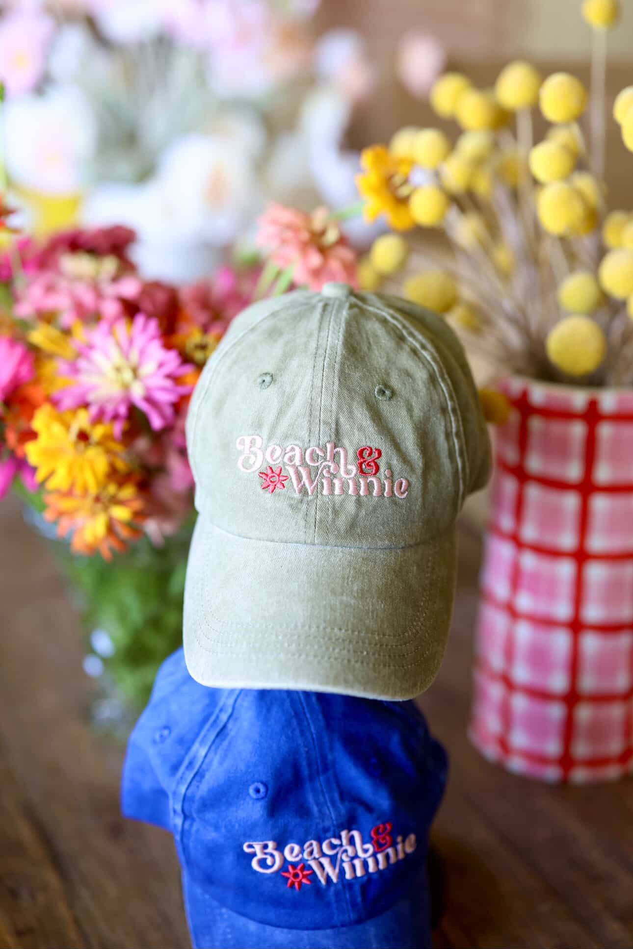 Beach & Winnie Caps - Blue or Khaki