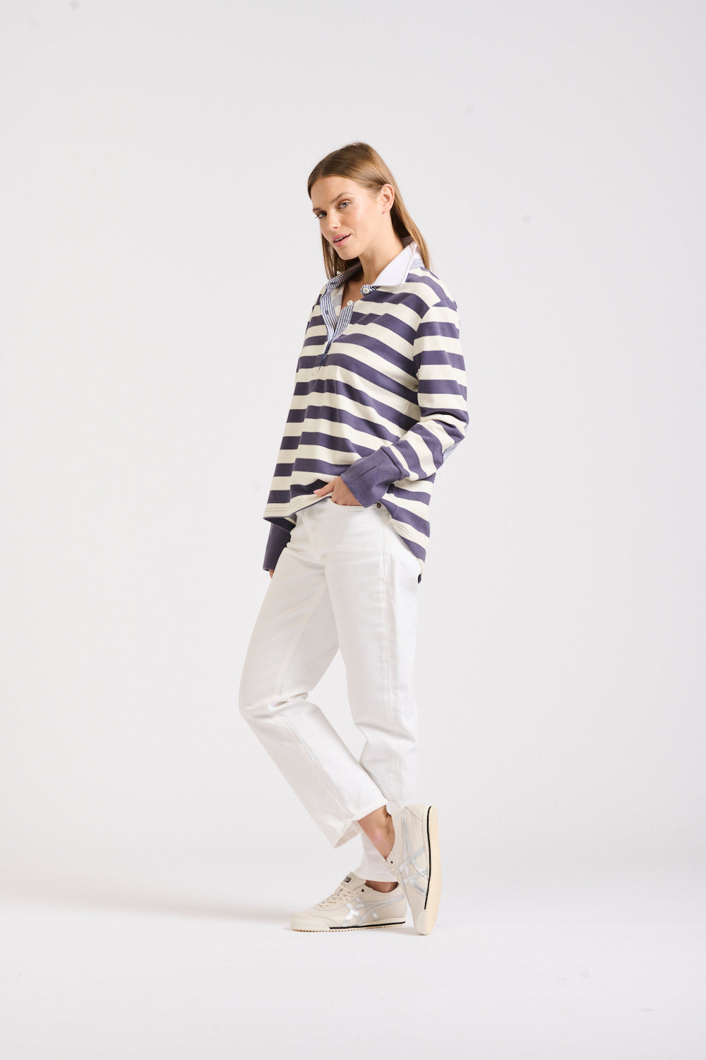 Rugby Cotton Sweatshirt - Old Navy Stripe