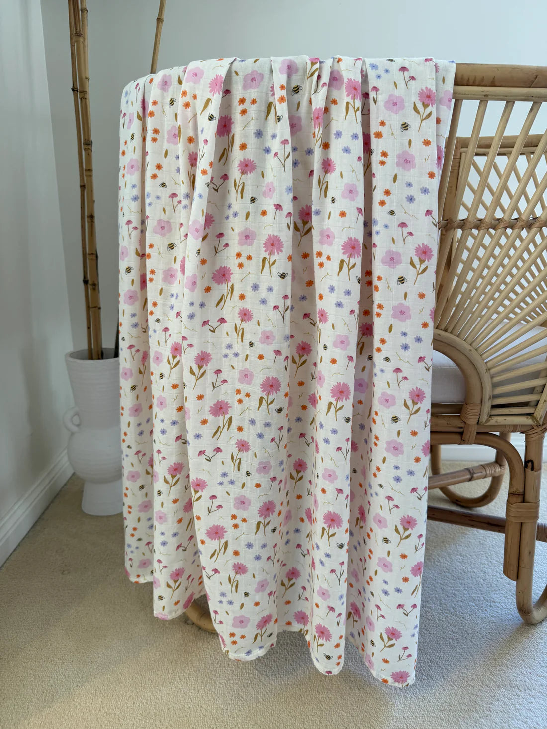 Baby Muslin Swaddle - Spring Posy