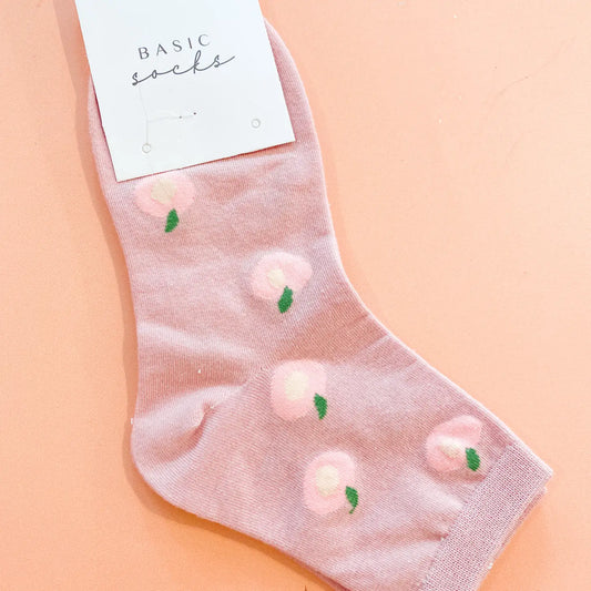 Just Peachy Crew Socks