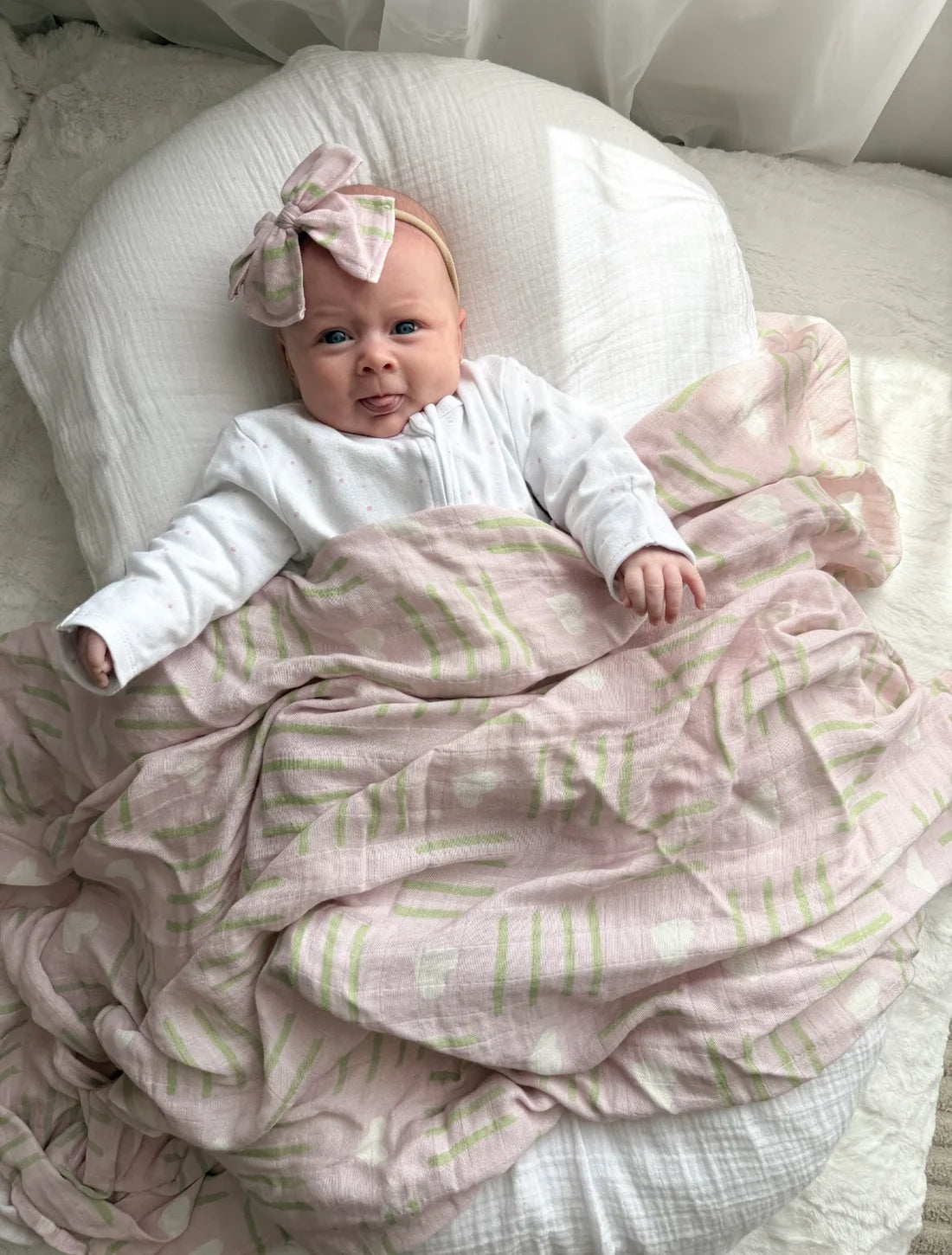 Baby Muslin Swaddle - Love Poppy