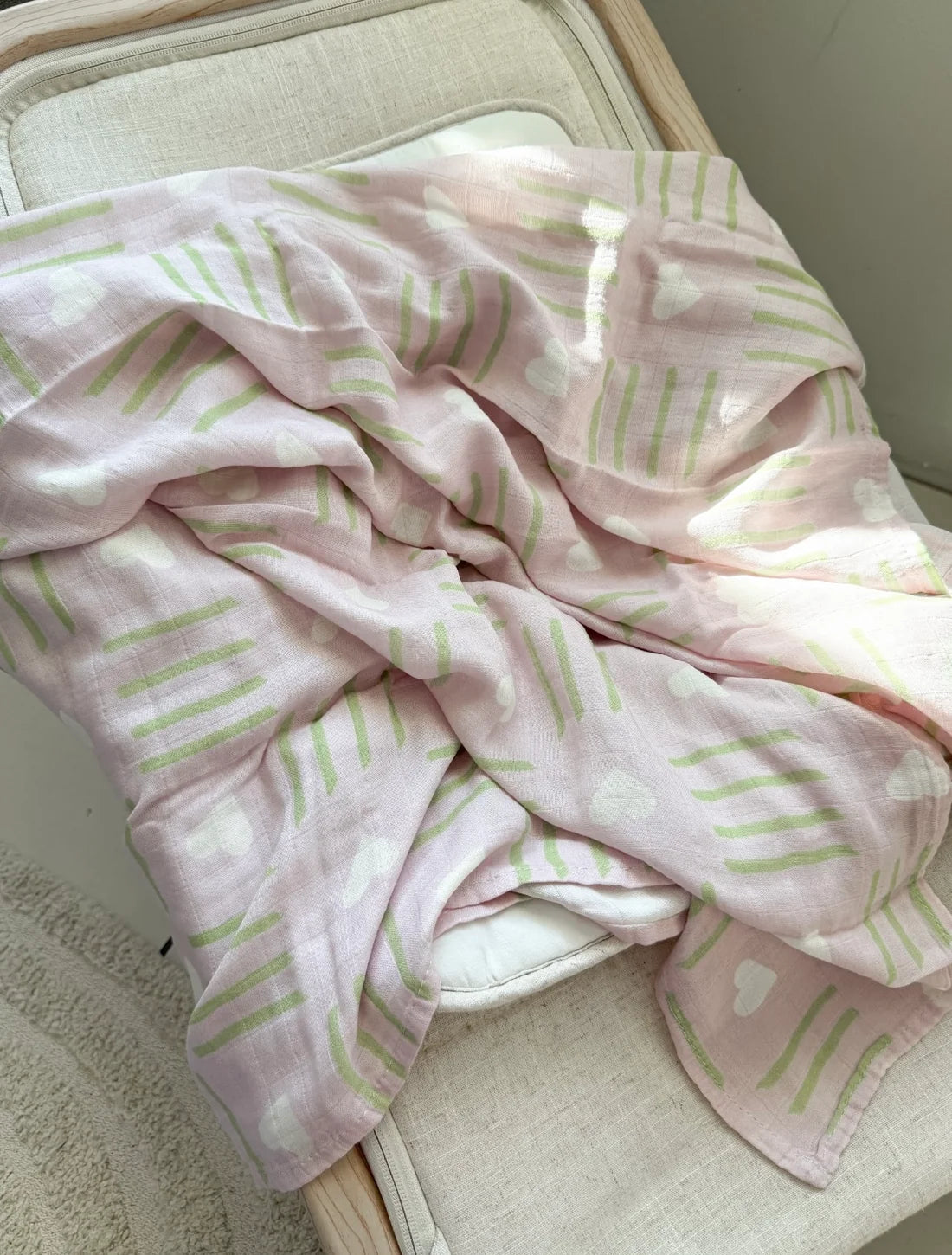 Baby Muslin Swaddle - Love Poppy