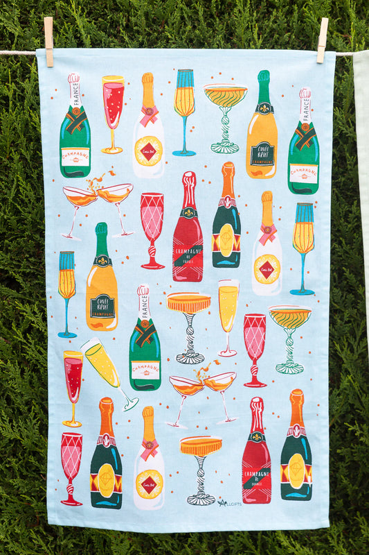 100% Cotton Tea Towels - Champagne