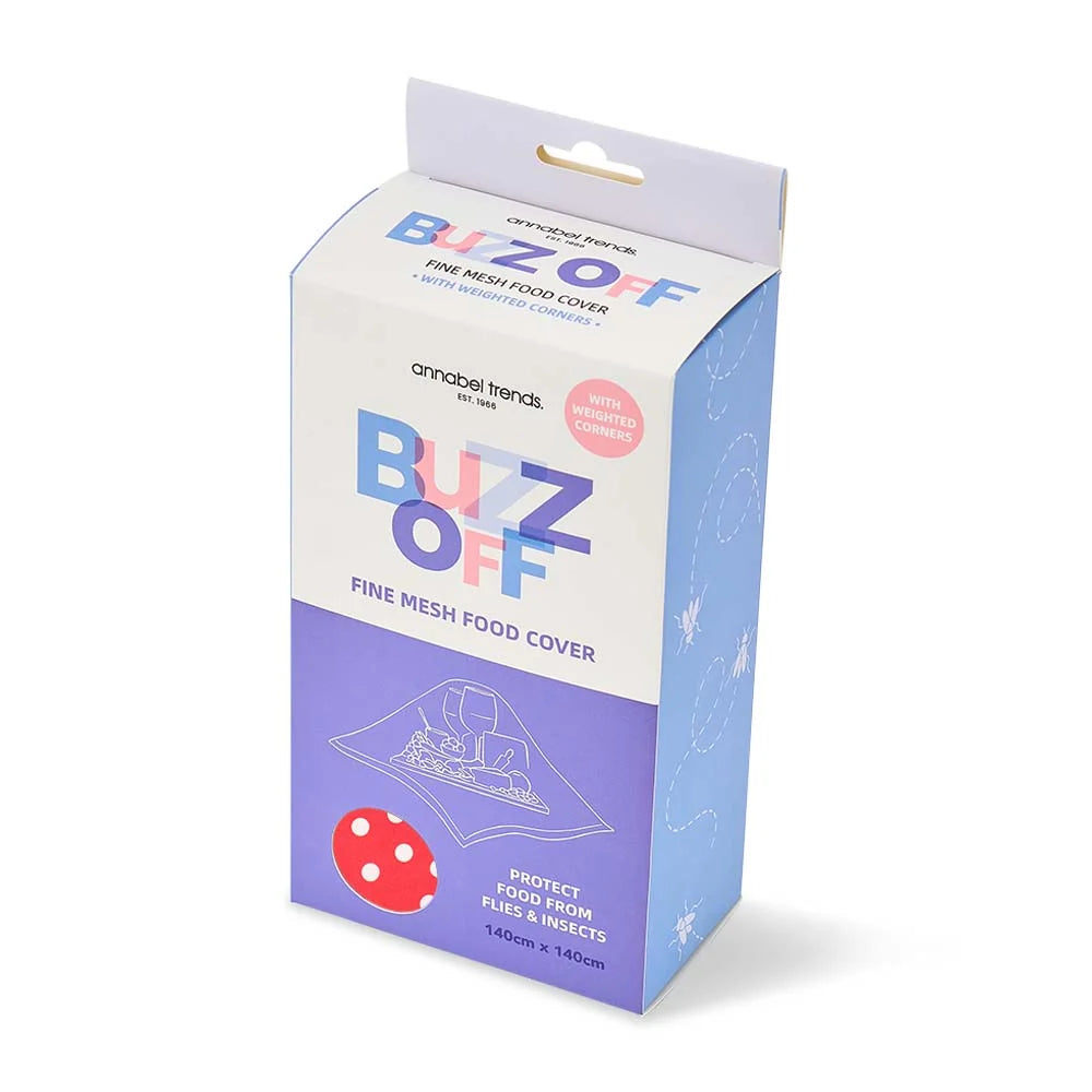 Buzz Off Food Cover - White Spot