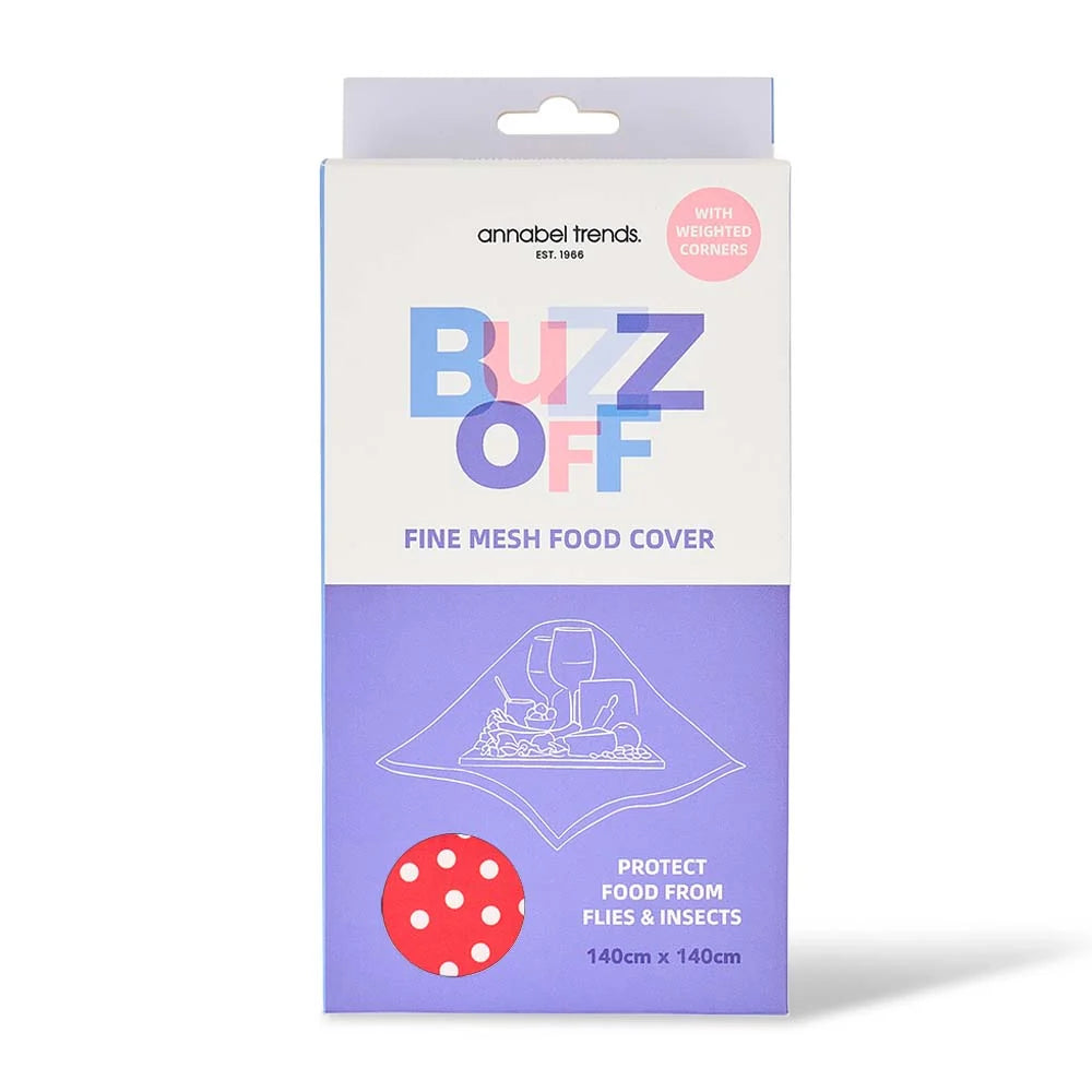 Buzz Off Food Cover - White Spot
