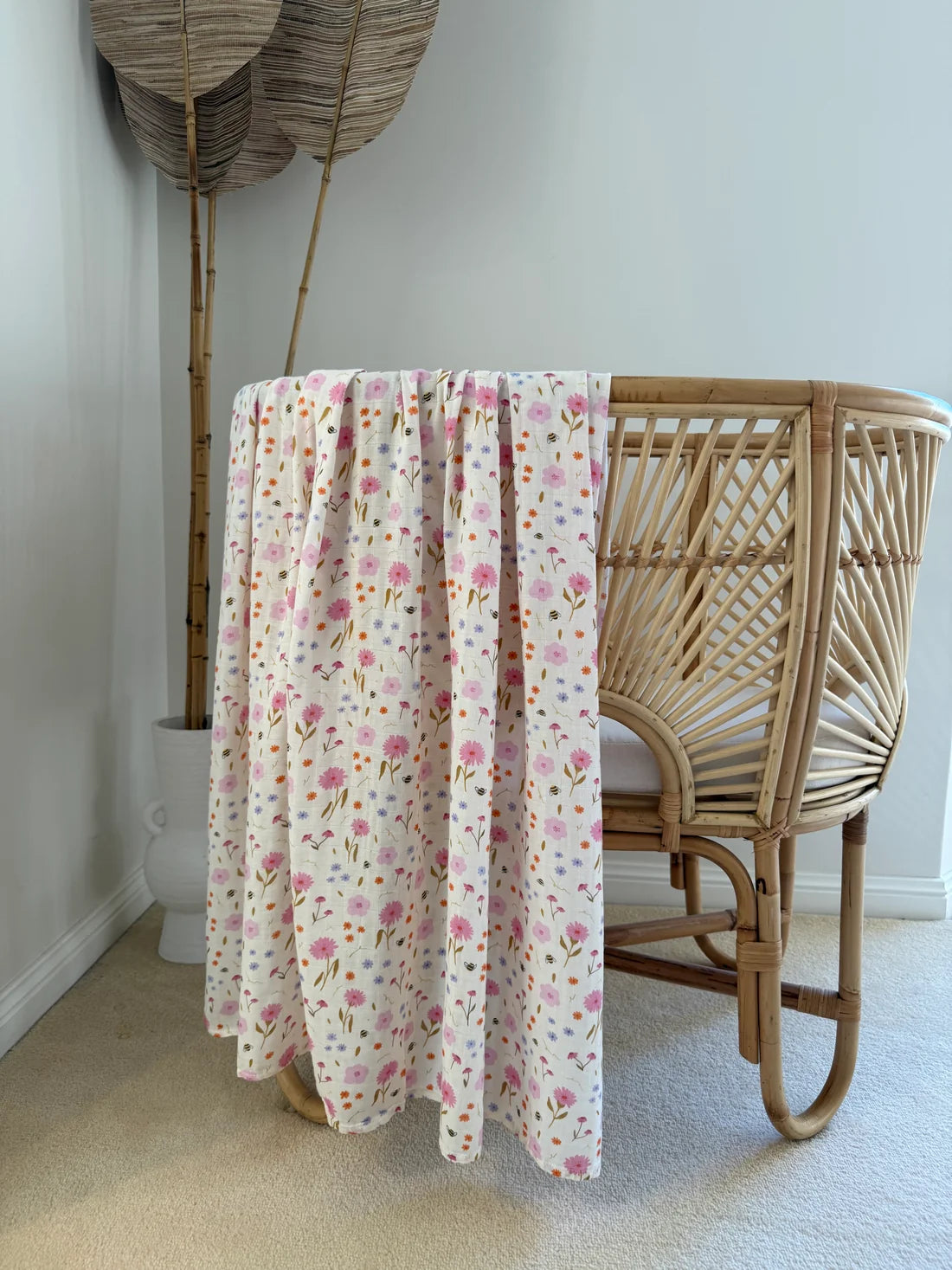 Baby Muslin Swaddle - Spring Posy
