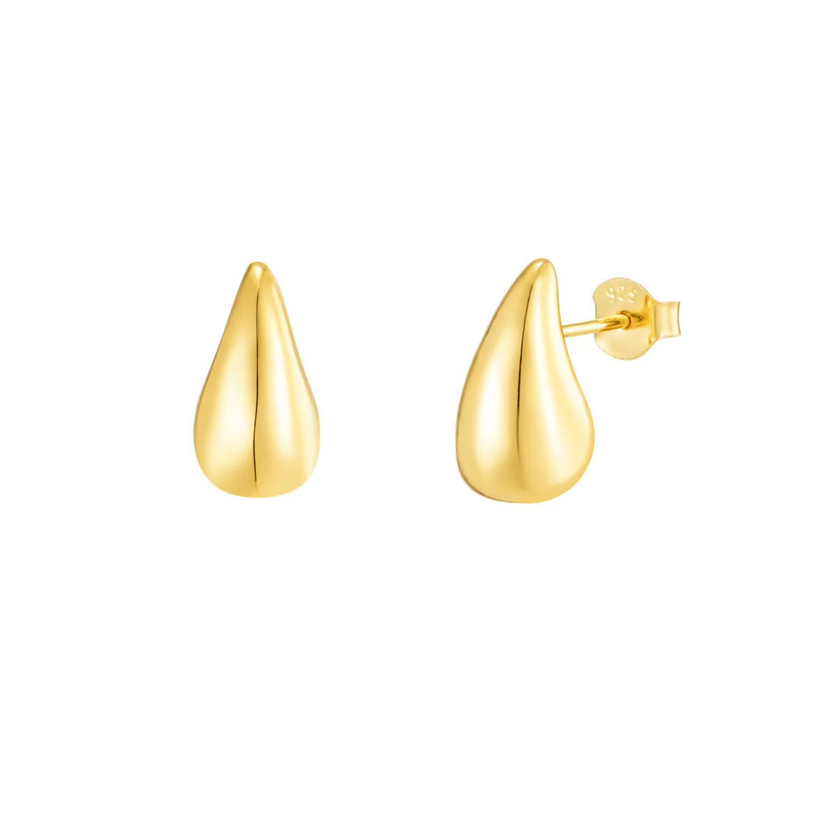 Large Gold Water Drop Studs