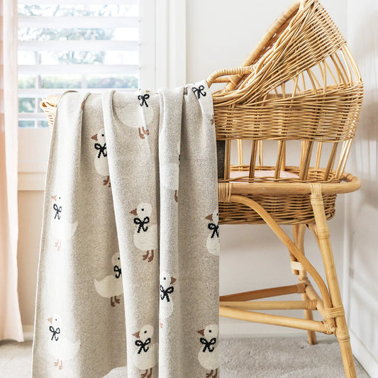 Duck Baby Blanket - Natural
