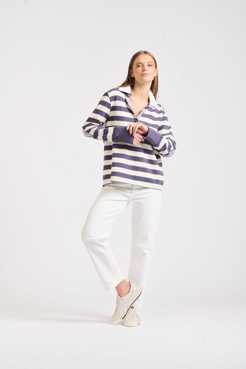 Rugby Cotton Sweatshirt - Old Navy Stripe