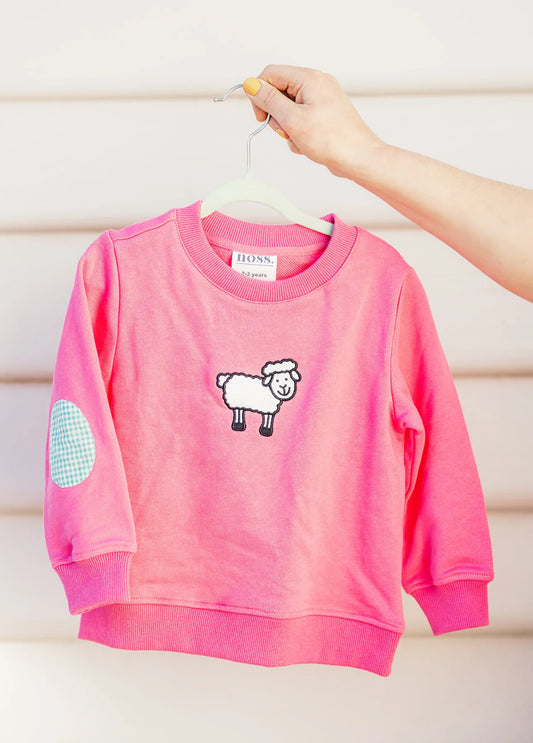 Kids Jumper - Hot Pink Sheep