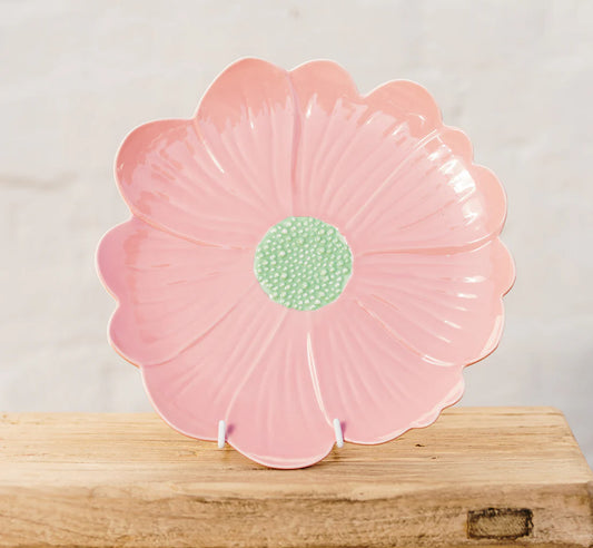 Plates - Pink and Green Flower