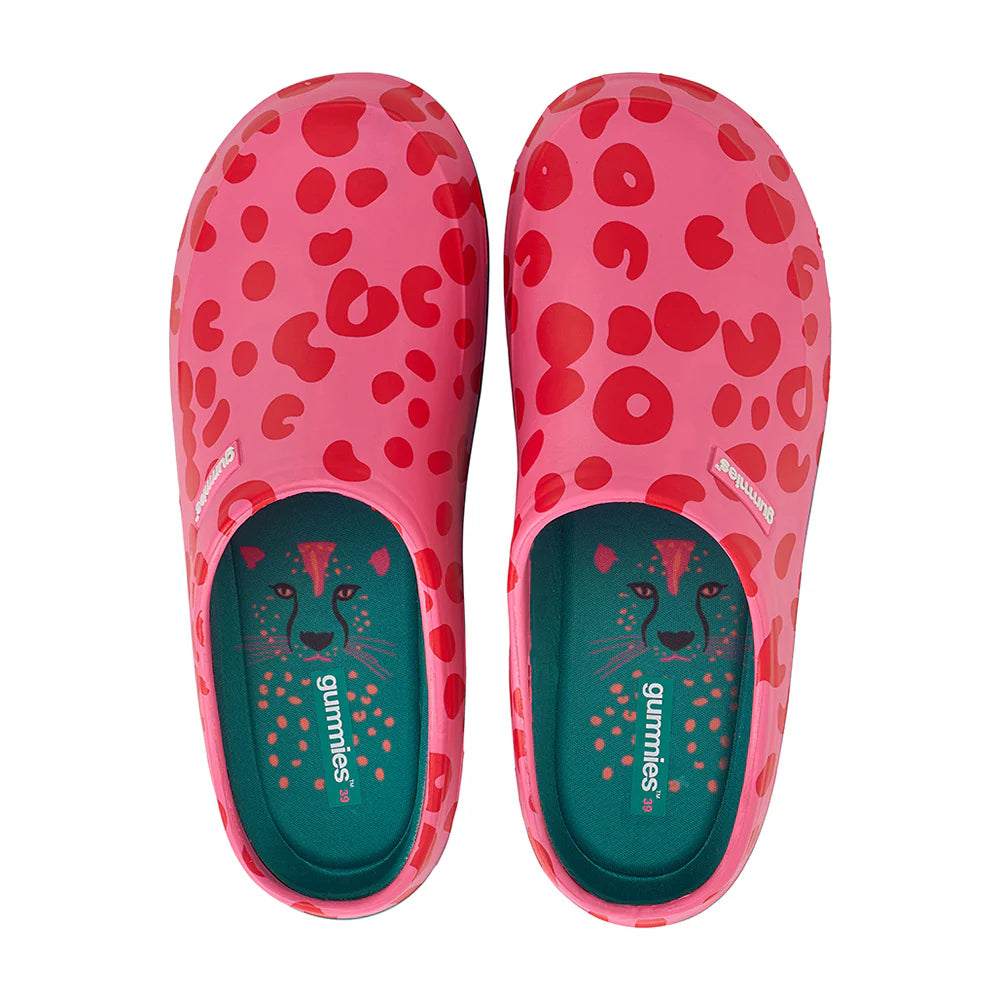 Gummies, Memory Foam Clog - Cheetah Spot Pink