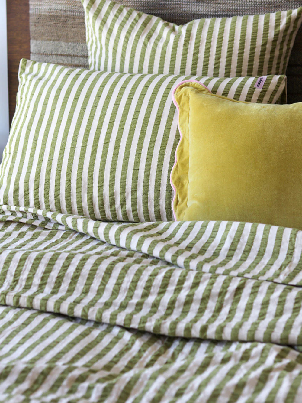 MOSEY ME | Seersucker Stripe Standard Pillowcase Set