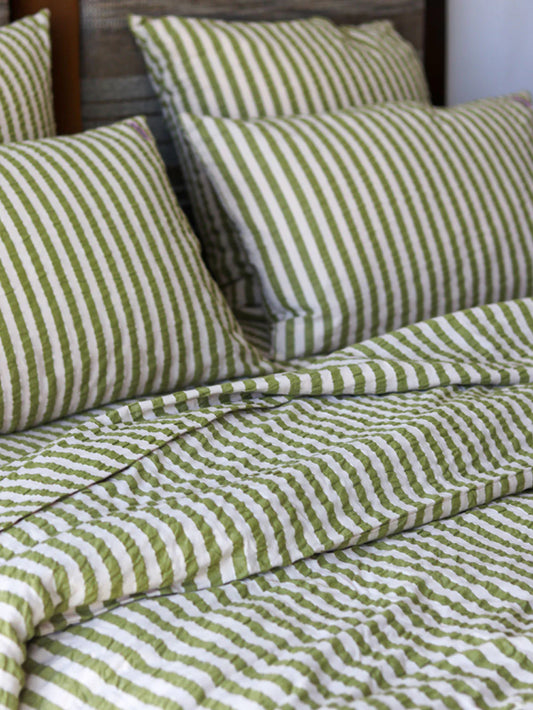 MOSEY ME | Seersucker Stripe Standard Pillowcase Set