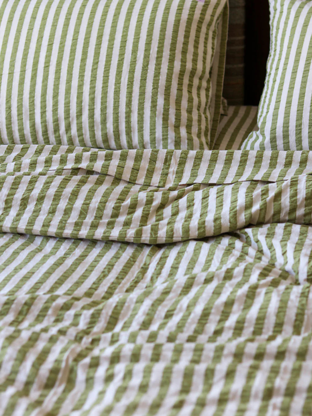 MOSEY ME | Seersucker Stripe Flat Sheet