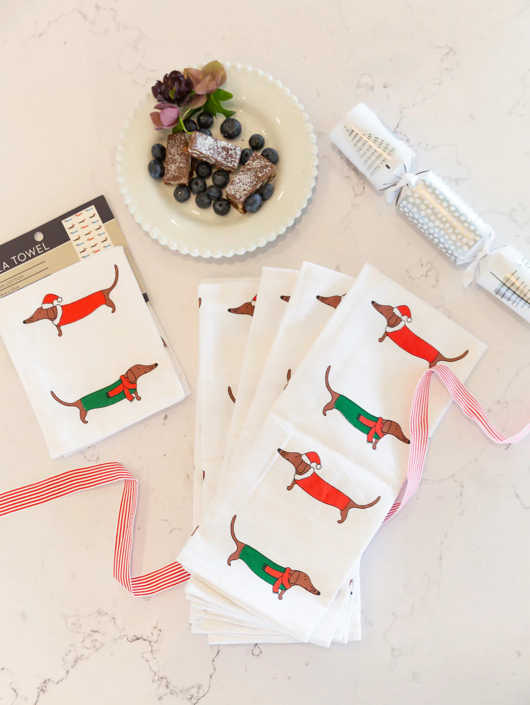 Tea Towels - Xmas Dogs