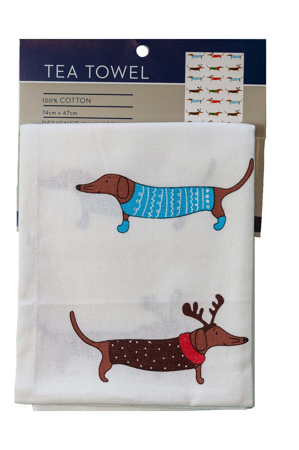 Tea Towels - Xmas Dogs