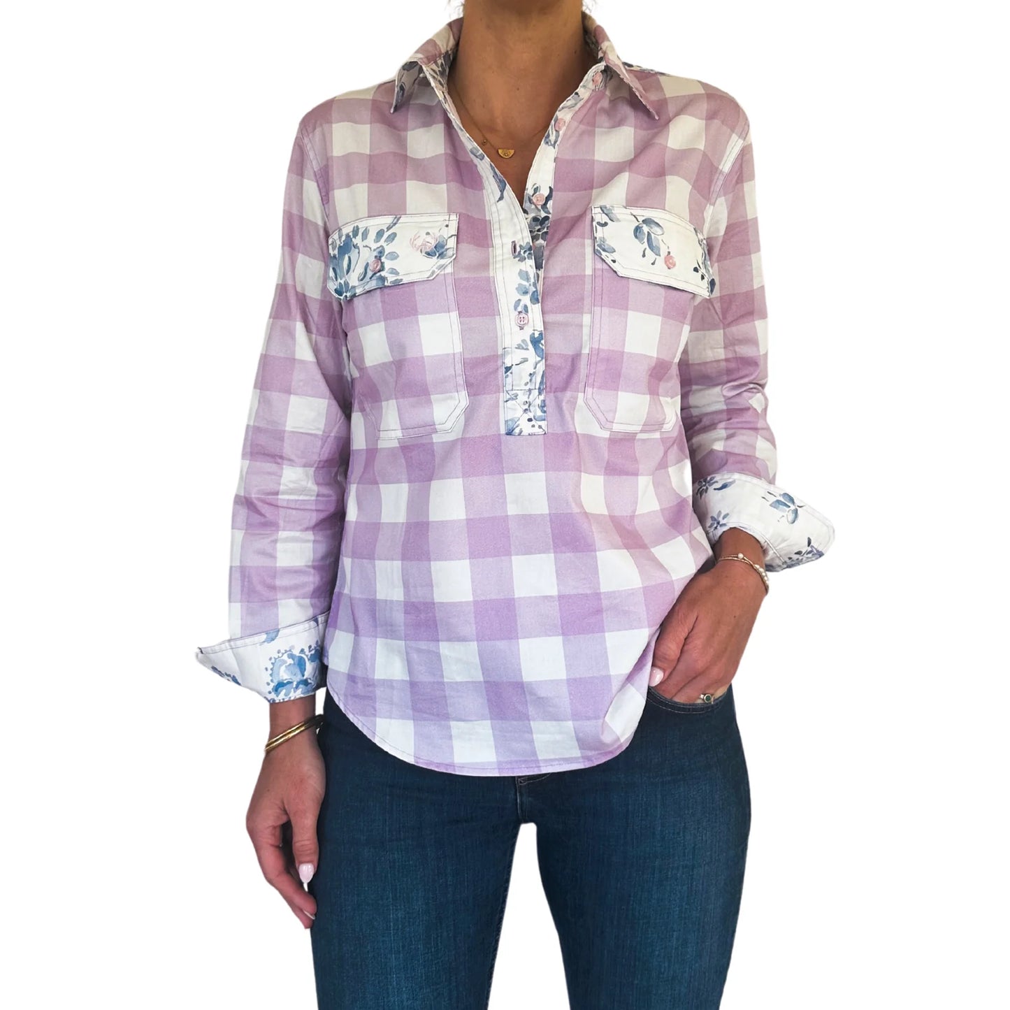 ANTOLA | Megan Half Button Shirt