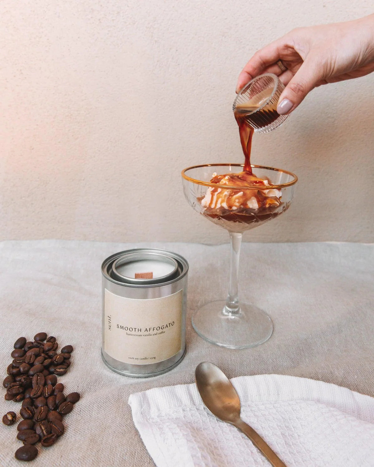 SENT STUDIO // Smooth Affogato | Fresh Coffee + Vanilla Butter + Cream