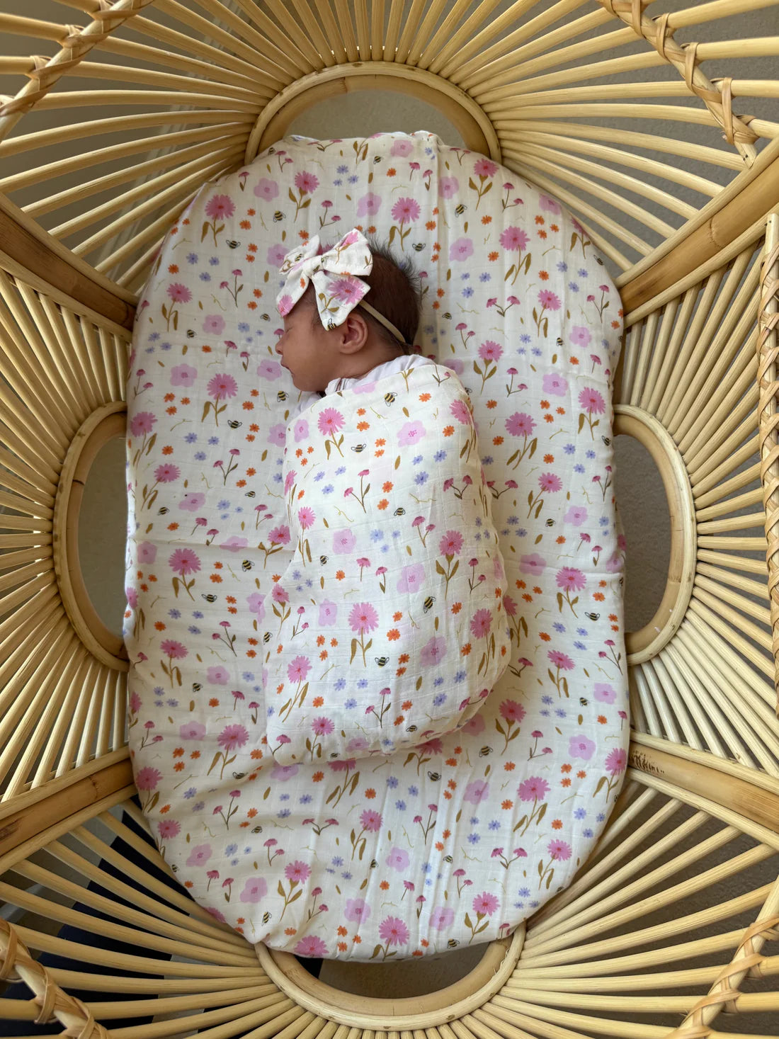 Baby Muslin Swaddle - Spring Posy