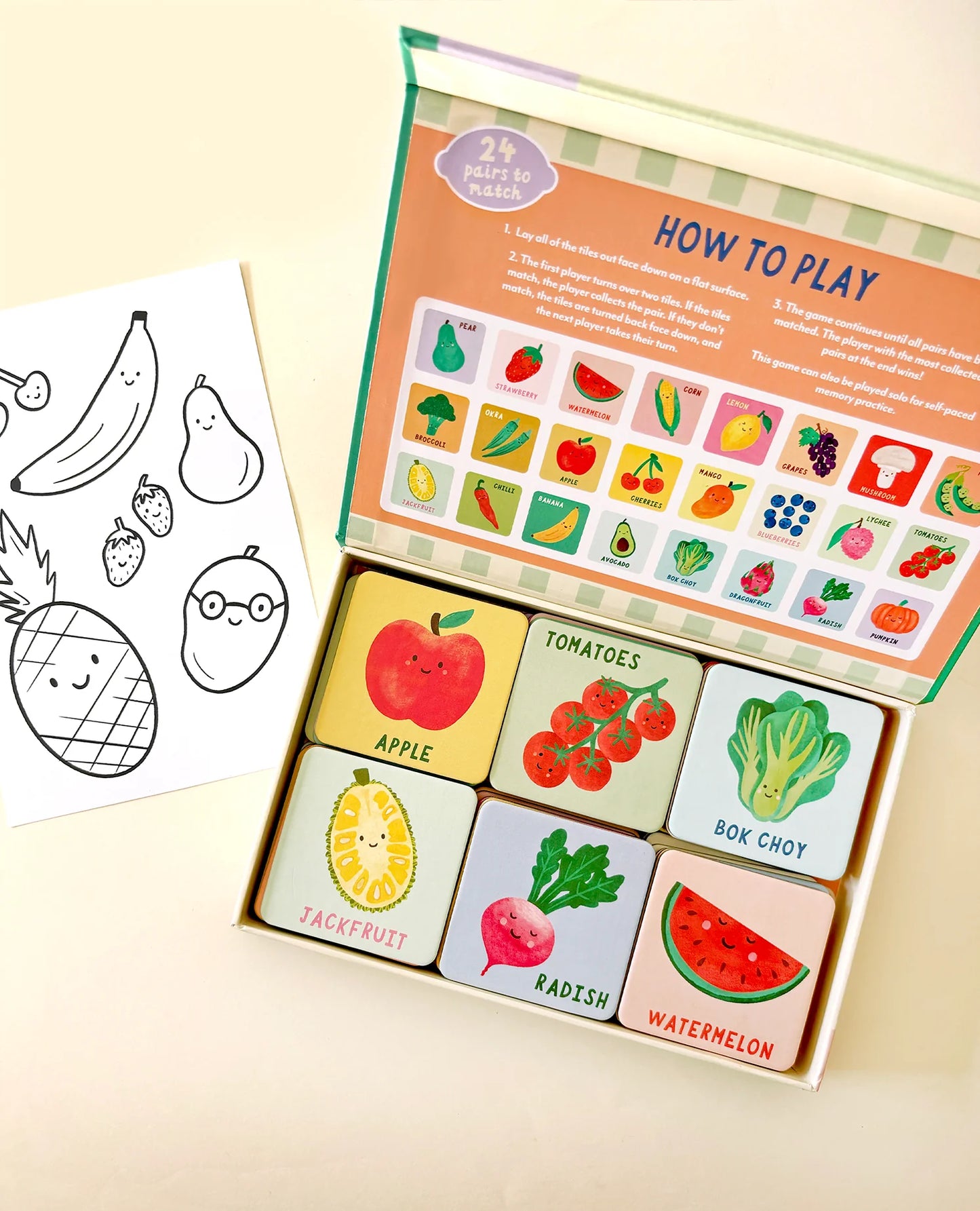 Fruit and Veg Memory & Matching Game
