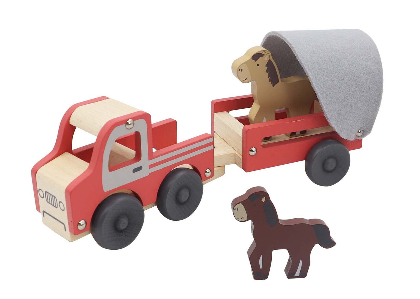 Wooden Tractor with Horse Float