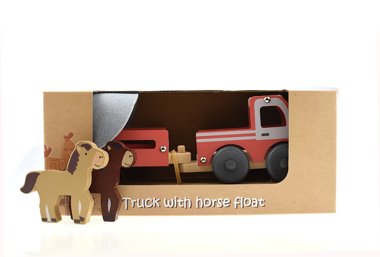 Wooden Tractor with Horse Float