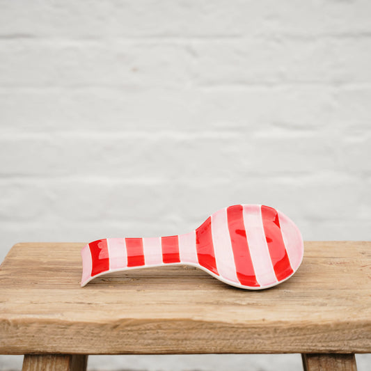 Spoon Rest - Pink and Red Stripe **Arriving end of August**