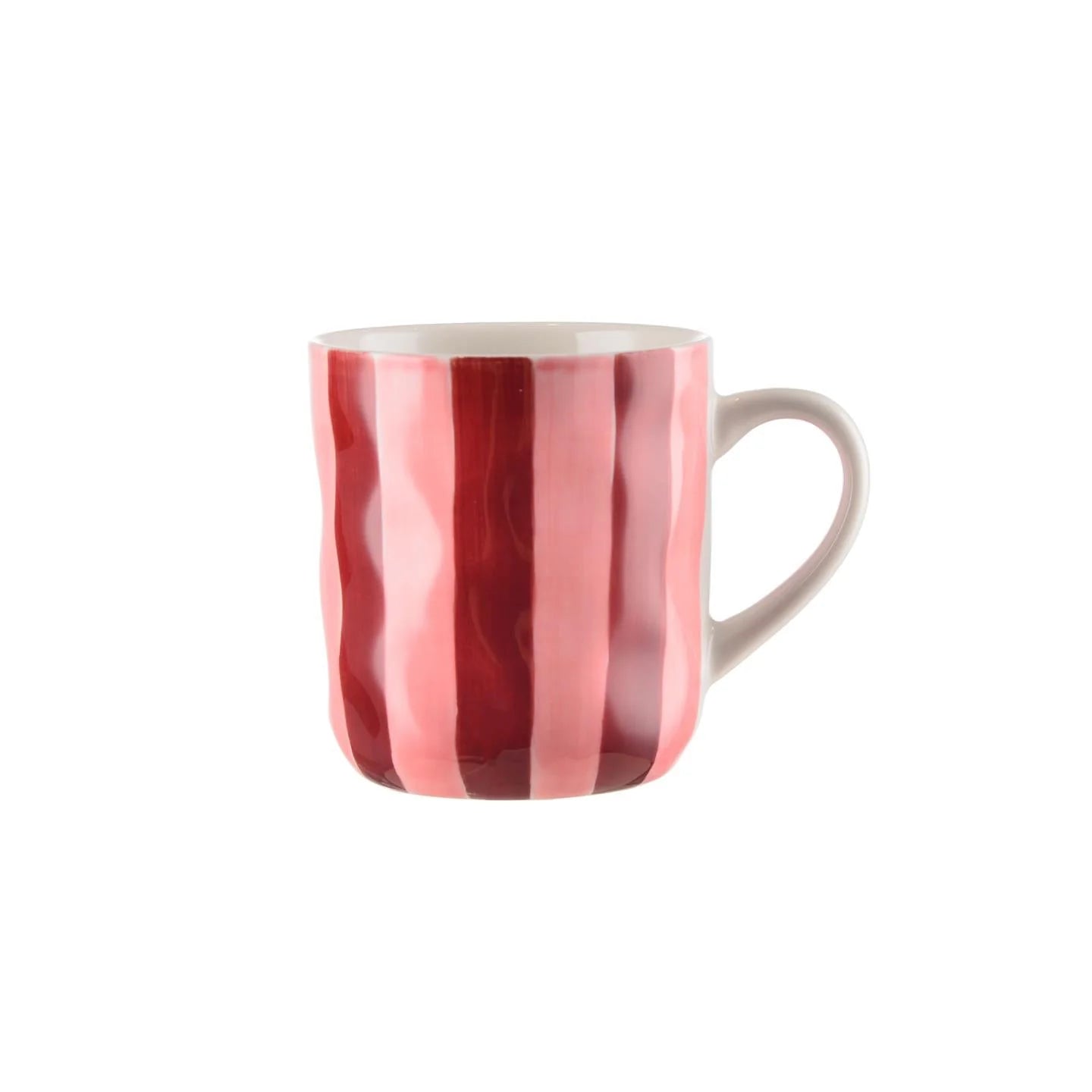 Mug - Pink & Burgundy Stripe