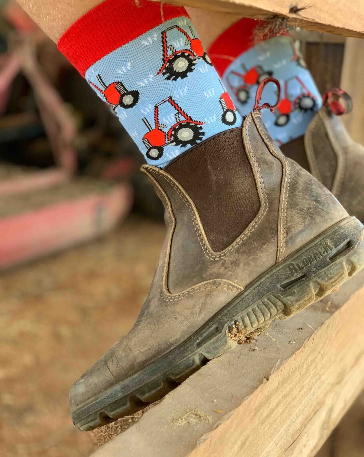 Red Tractor Socks - Size Small (All Designs)