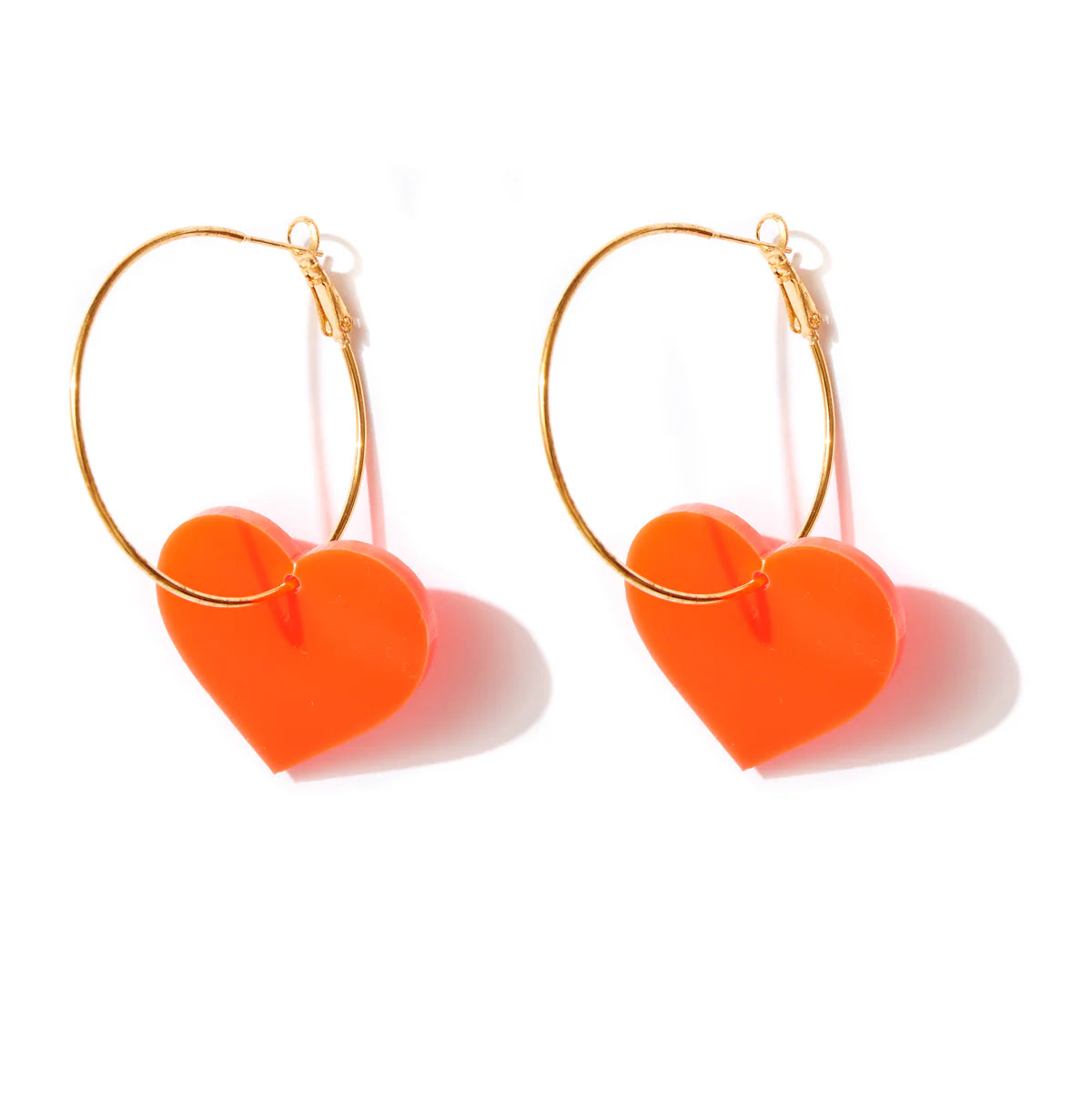 Valentine Hoops - Neon Red