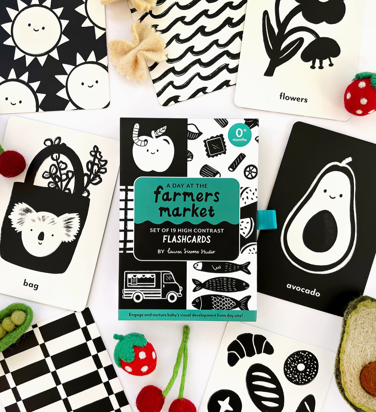 High Contrast Flashcards For Baby - Sensory Newborn Gift