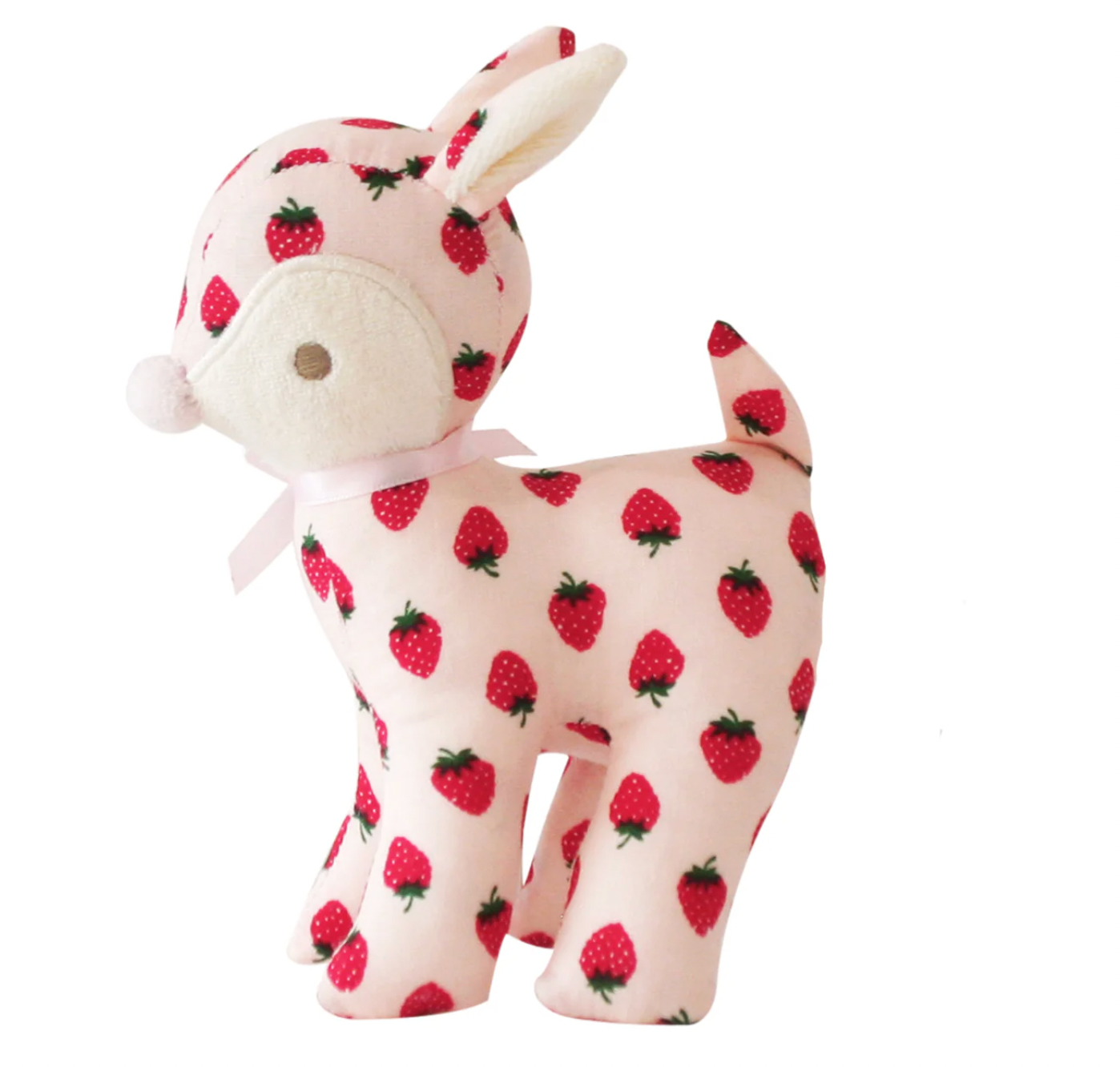Baby Deer Rattle - Strawberry