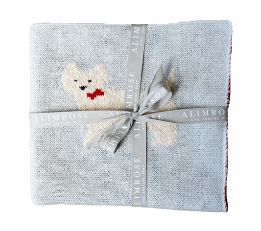 Westie Puppy Baby Blanket - Blue