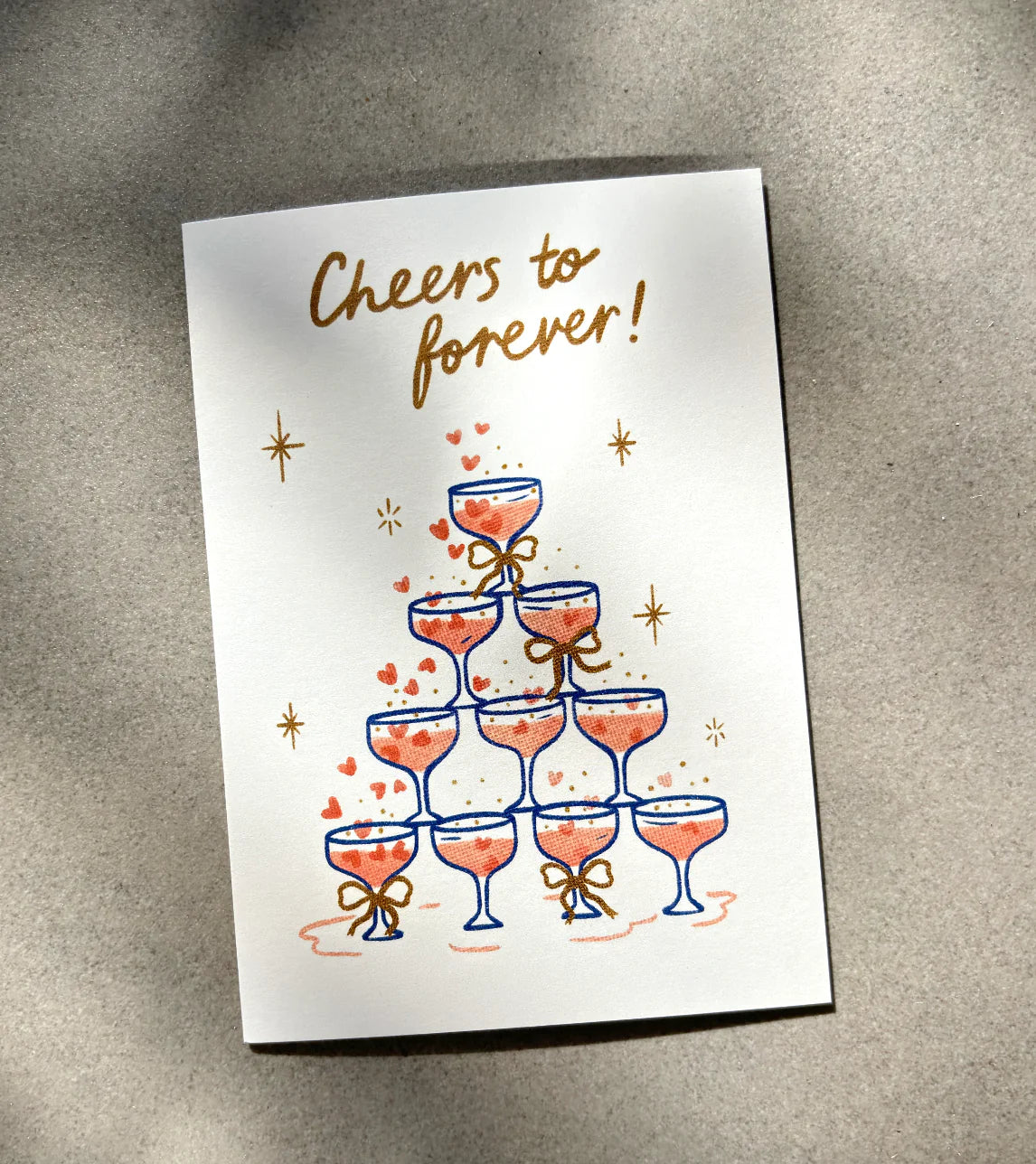 Cheers to Forever card - Wedding Engagement