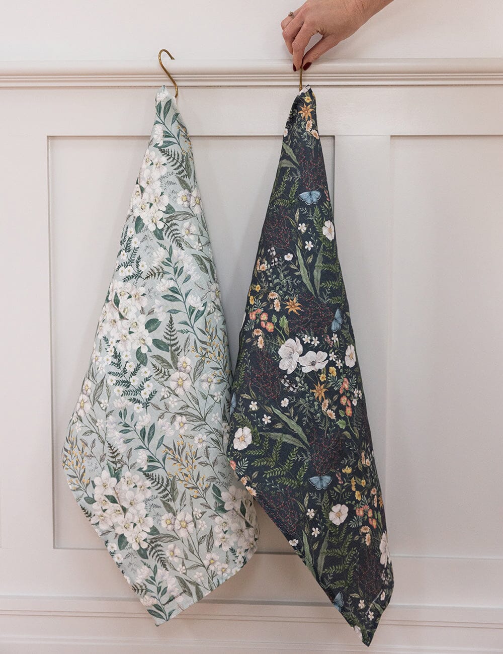 100% Linen Tea Towel - Dusk in Bloom
