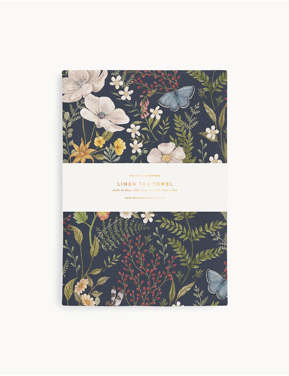 100% Linen Tea Towel - Dusk in Bloom