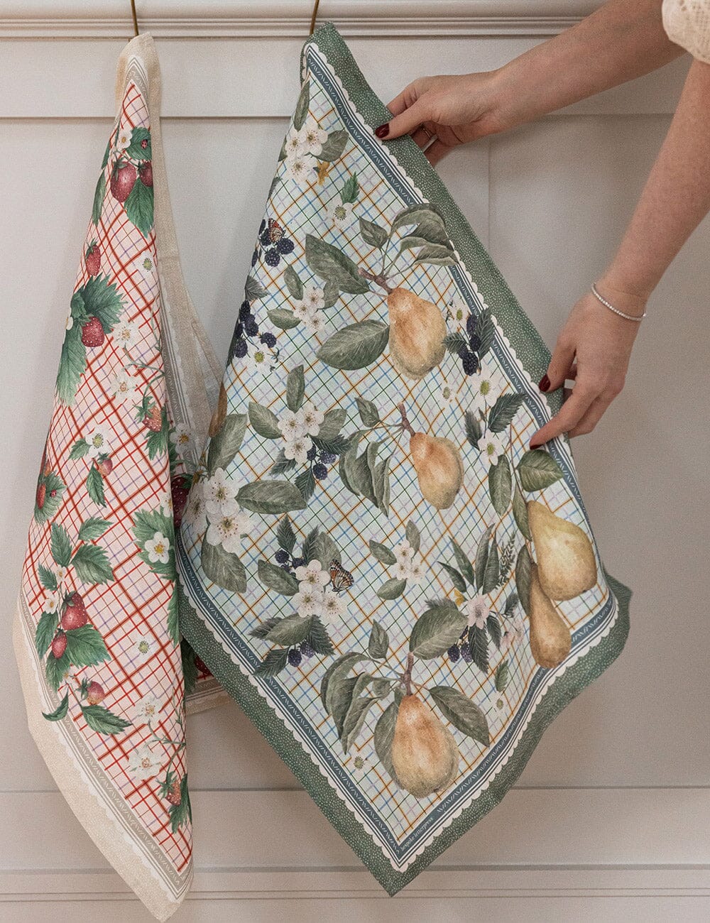 100% Linen Tea Towel - Pears