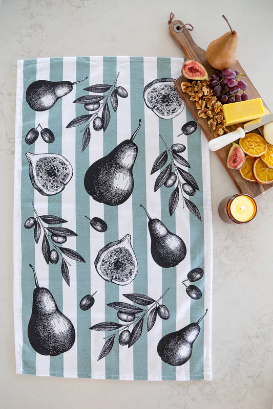 100% Cotton Tea Towels - Fig & Pear