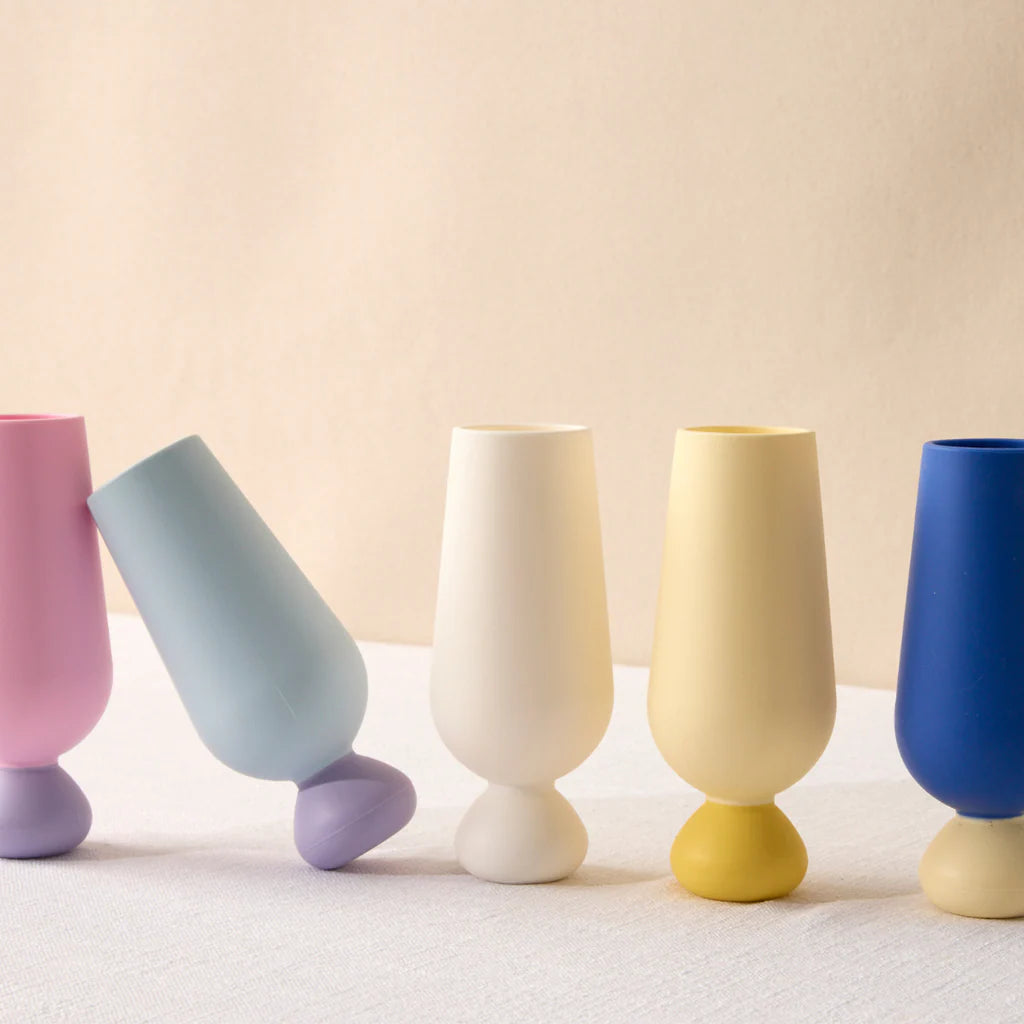 Unbreakable Silicone Bubble Champagne Flute Set - (All colours)