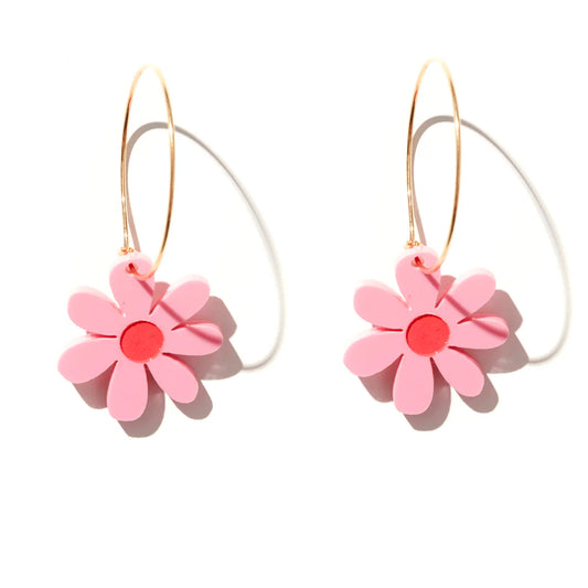 Mini Daisies - Pink with red