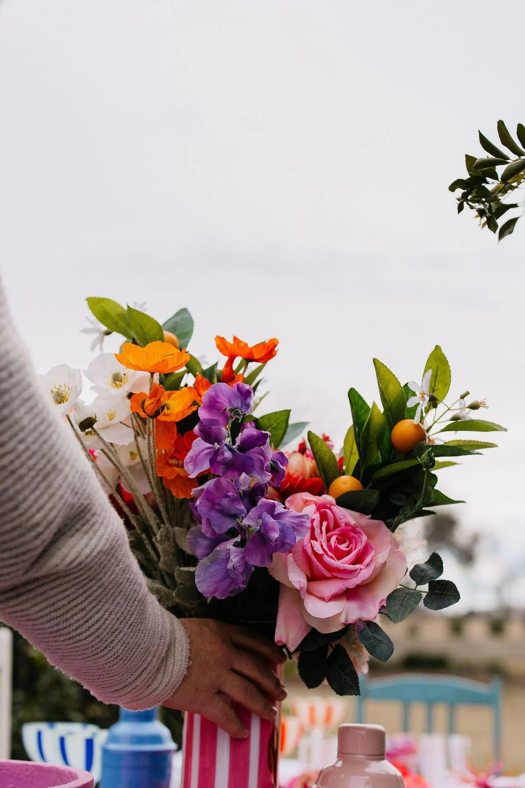 Pink Stripe Lobster Vase