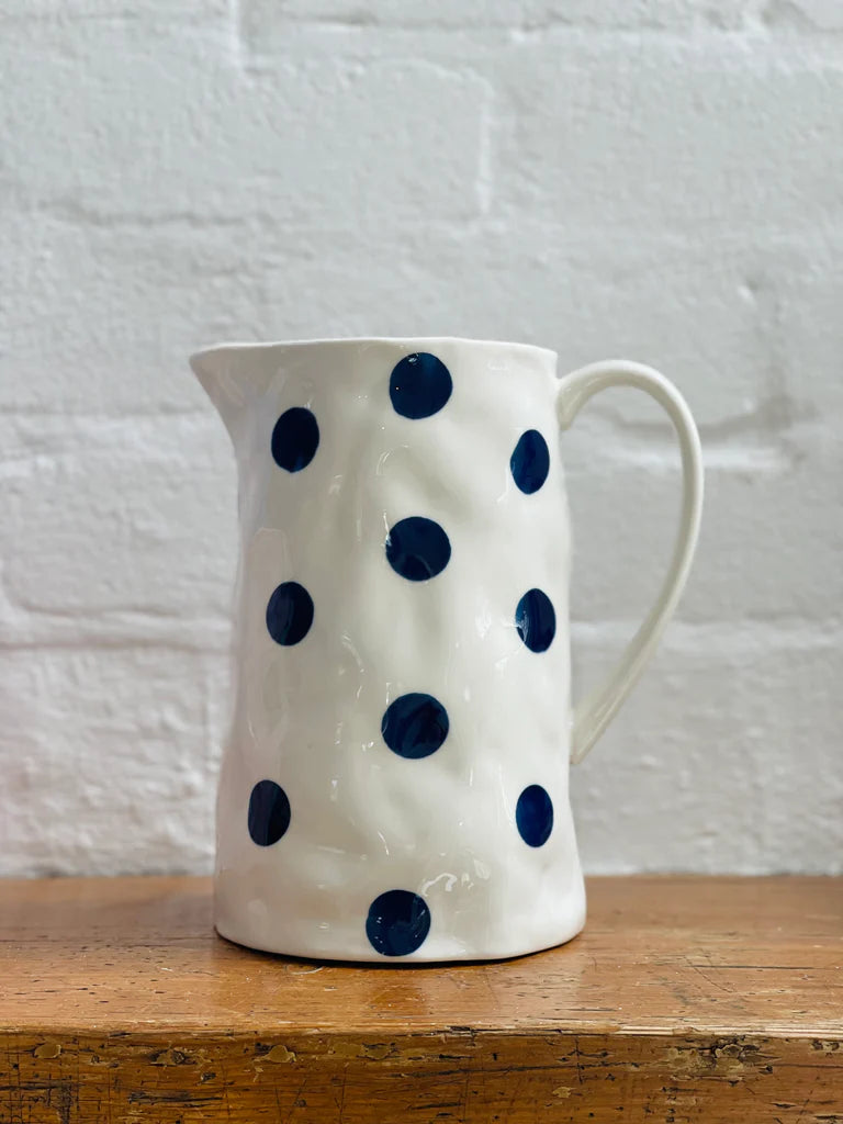 Medium Jug - Navy Spot