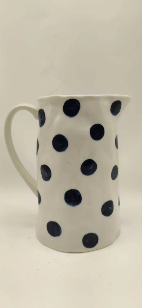 Medium Jug - Navy Spot