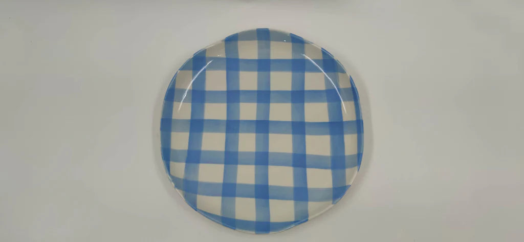 Plates - Cornflower Blue Gingham